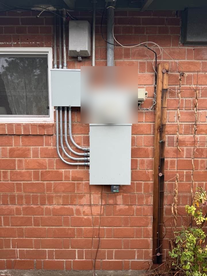 Completed electrical panel upgrade installation